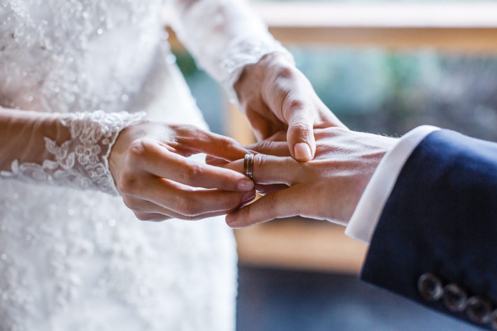 Rings exchange by Widfotografia, Melbourne wedding photographer