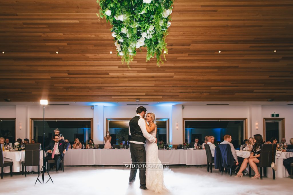 first dance moment at the reception at Vue on Halcyon