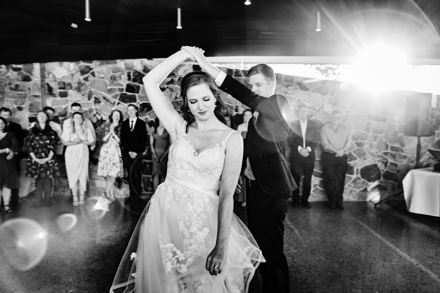 Wedding Photo of Natalie & Linden during their first dance at Vines of the Yarra Valley